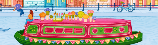 Lindsey Spinks Avon Feature Image Lindsey Spinks illustrated book cover for The Floating Amsterdam Flower Shop