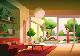 Illustrator Mark Boardman's illustration Sun Room