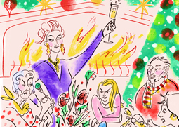 Illustrator Sarah Tanat-Jones illustration of Grace Dent for The Guardian