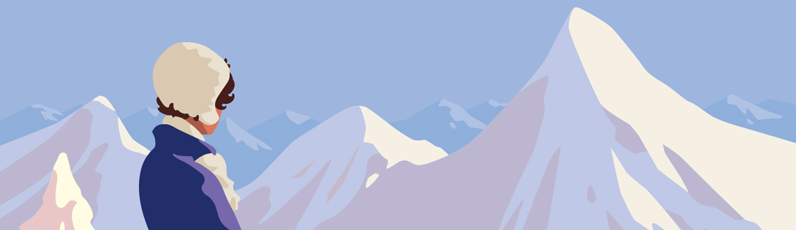 Gary Redford book cover illustration for Trouble in the Alps Gary Redford book cover illustration for Trouble in the Alps