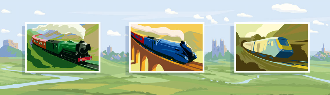 Gary Redford illustrations for Network Rail and Railway 200