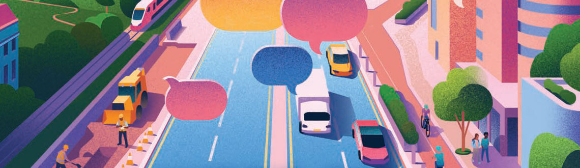 Mark Boardman illustration for CIHT Magazine cover