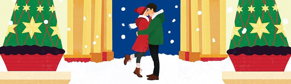 Illustration from the book A Copenhagen Snowmance illustrated by Sophie Melissa