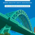 Gary Redford illustration of Newcastle for Network Rail and Railway 200