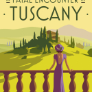 Gary Redford book cover illustration for A fatal encounter in Tuscany