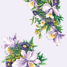 Watercolour illustrator Hannah George's illustrations for Garden & Gun magazine, showcasing the Breeder's Cup floral garlands.