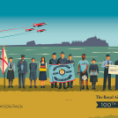 Harry Milburn illustrations for Jersey Post Royal Air Force Association Anniversary