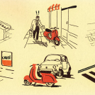 Illustrator Harry Milburn's illustrations for Goodwood Revival