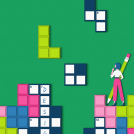 Zara Picken's paper cut style conceptual illustration of a crossword puzzle.